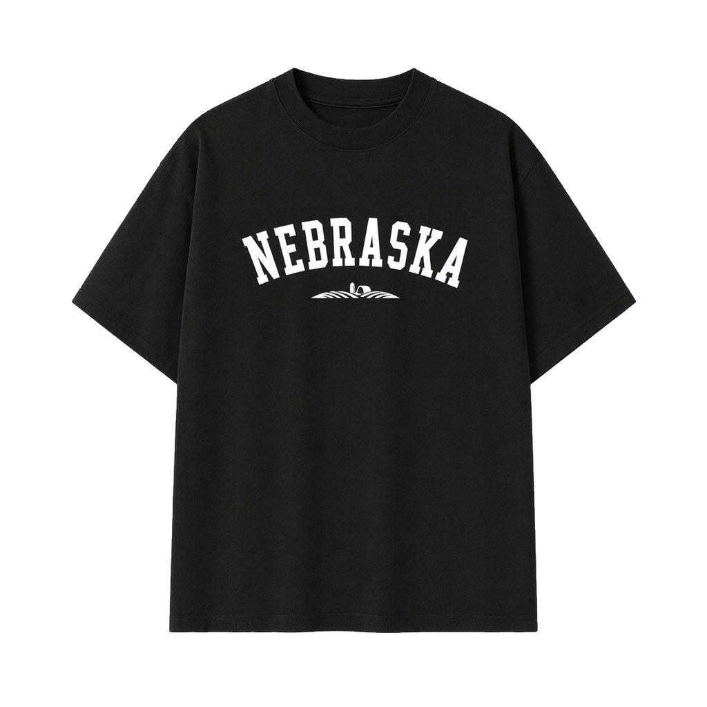 Collection 9 Nebraska Essential Cotton T-Shirt - Black front