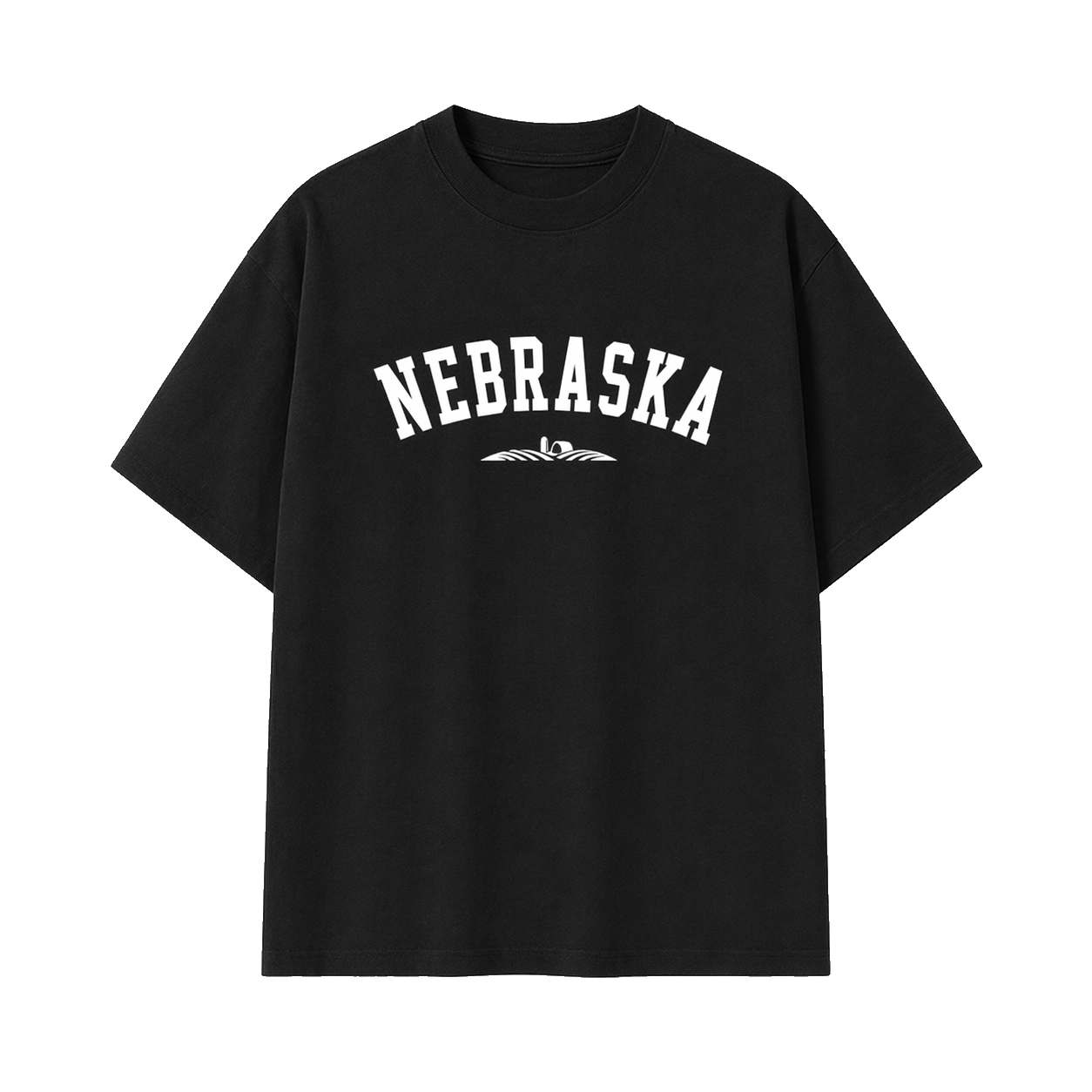Collection 9 Nebraska Essential Cotton T-Shirt - Black front