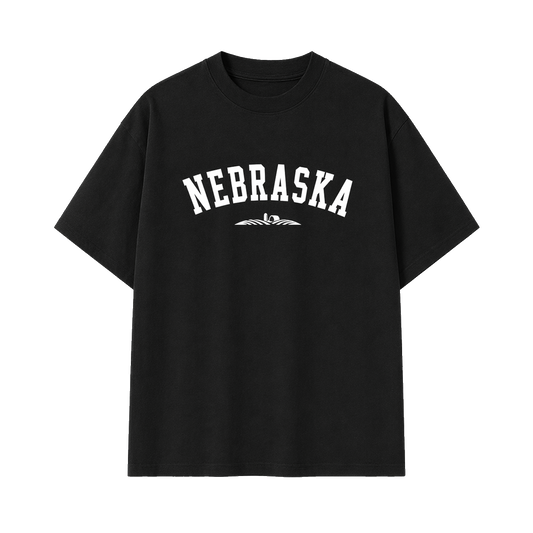 Collection 9 Nebraska Essential Cotton T-Shirt - Black front