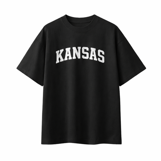 Collection 1 Kansas Essential Cotton T-Shirt - Black front