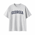 Collection 1 Georgia Essential Cotton T-Shirt - White Gray front