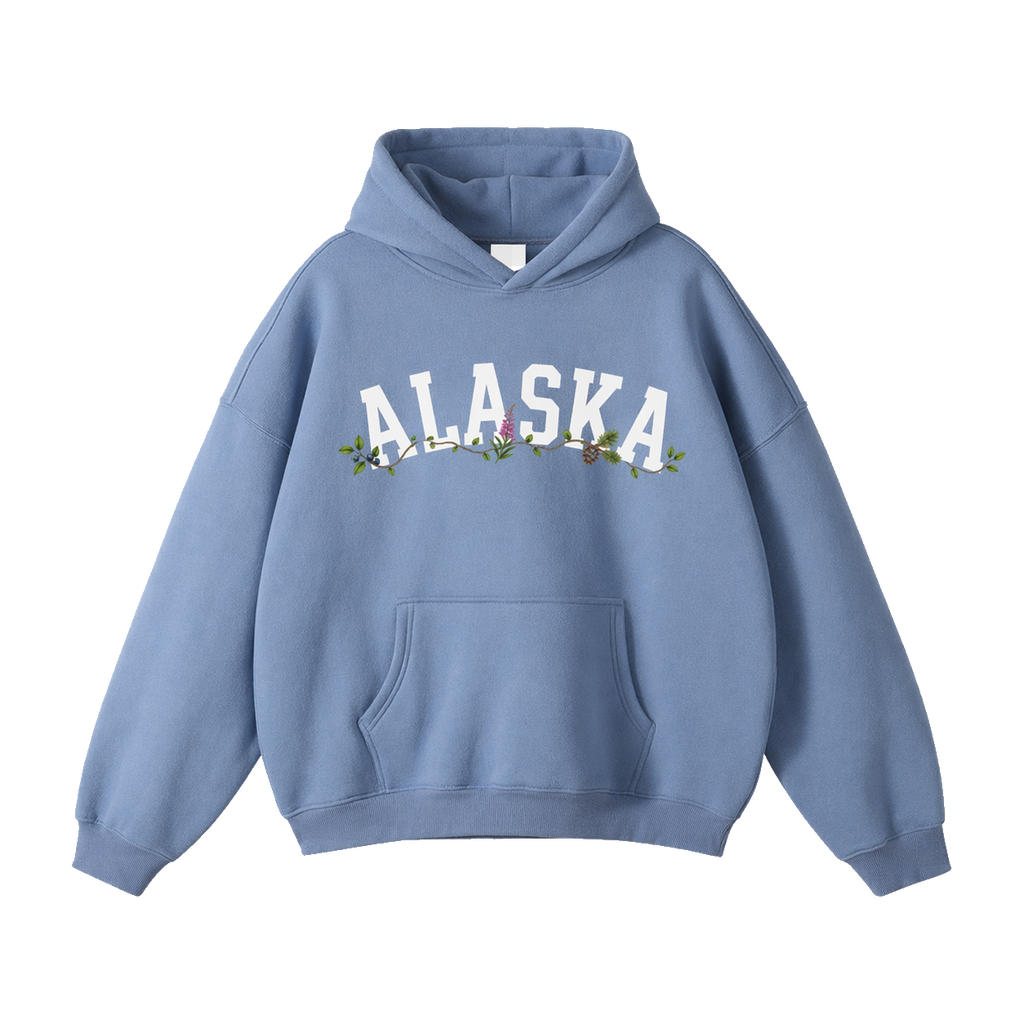 Collection 10 Alaska Oversize Fleeced Hoodie - Medium Blue front