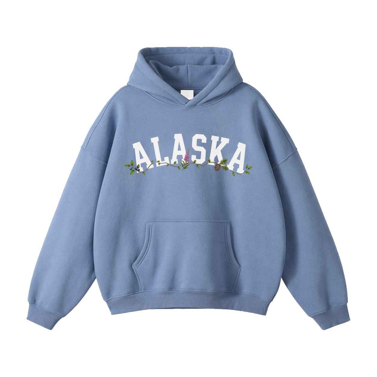 Collection 10 Alaska Oversize Fleeced Hoodie - Medium Blue front