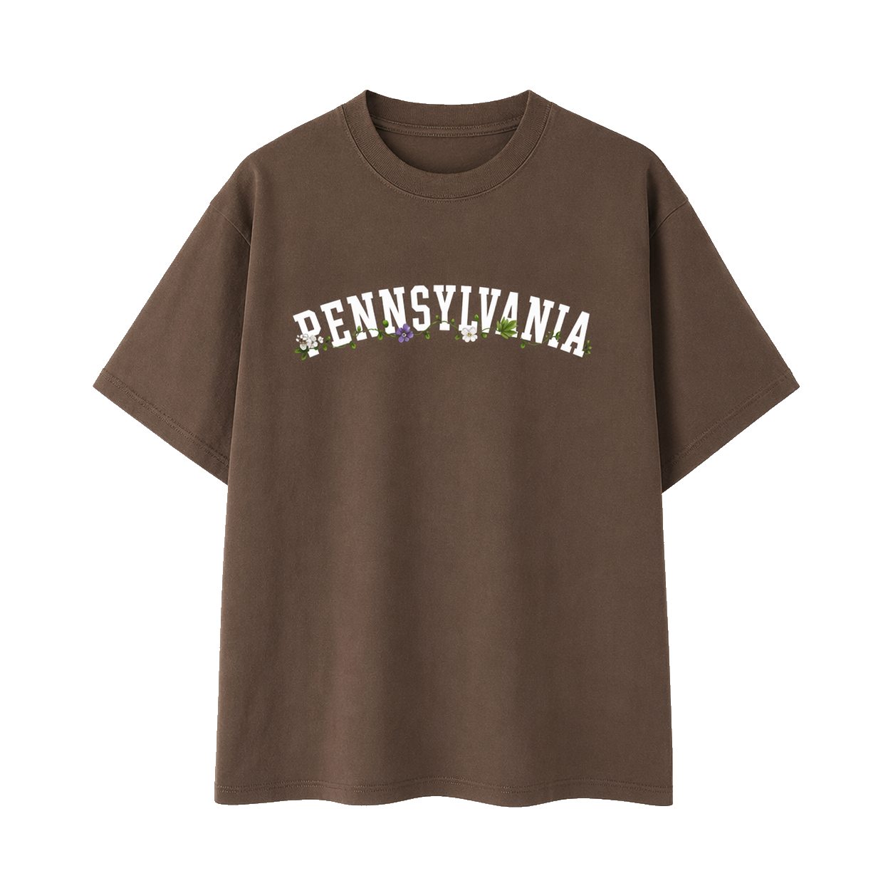 Collection 10 Pennsylvania Essential Cotton T-Shirt - Coffee front