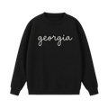 Collection 3 Georgia Essential Heavyweight Crewneck Sweatshirt - Black front