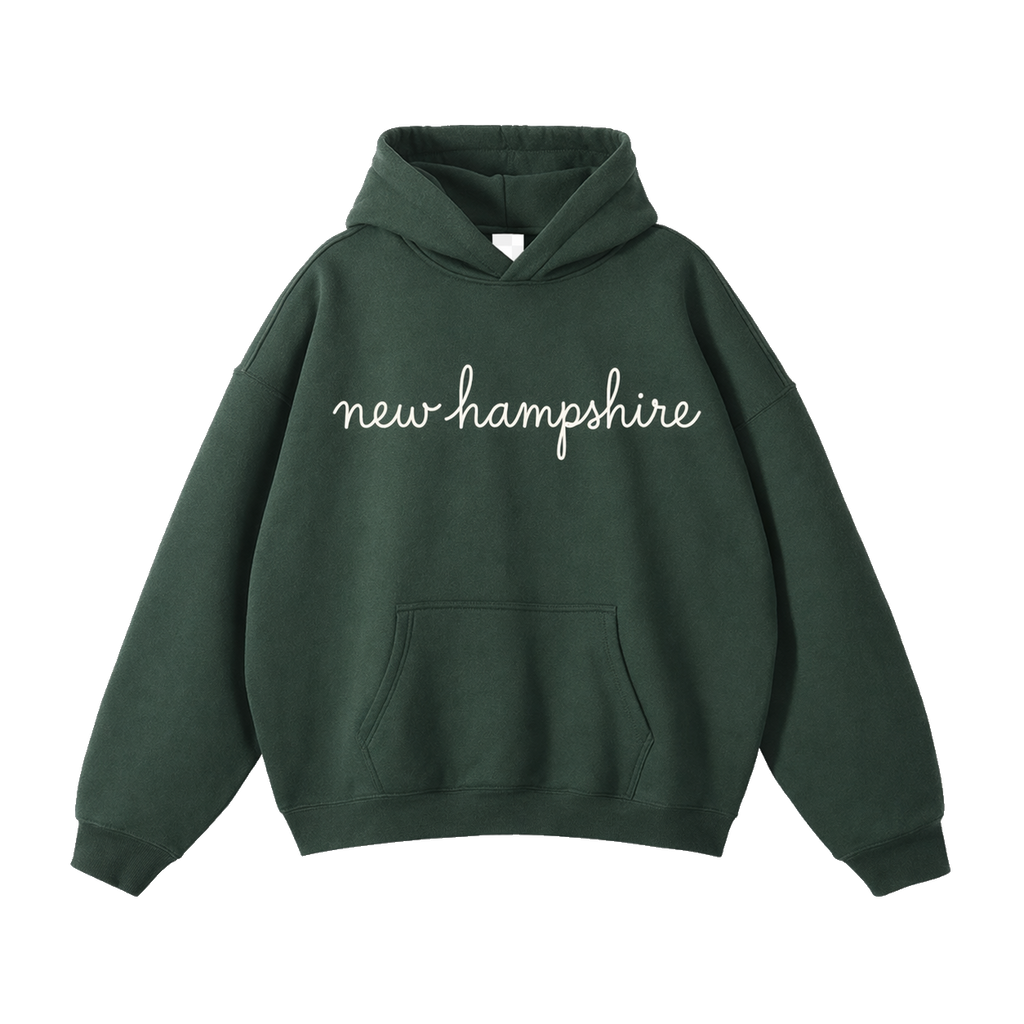 Collection 3 New Hampshire Oversize Fleeced Hoodie - Eden Green front