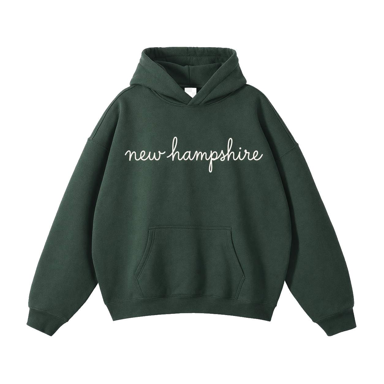 Collection 3 New Hampshire Oversize Fleeced Hoodie - Eden Green front