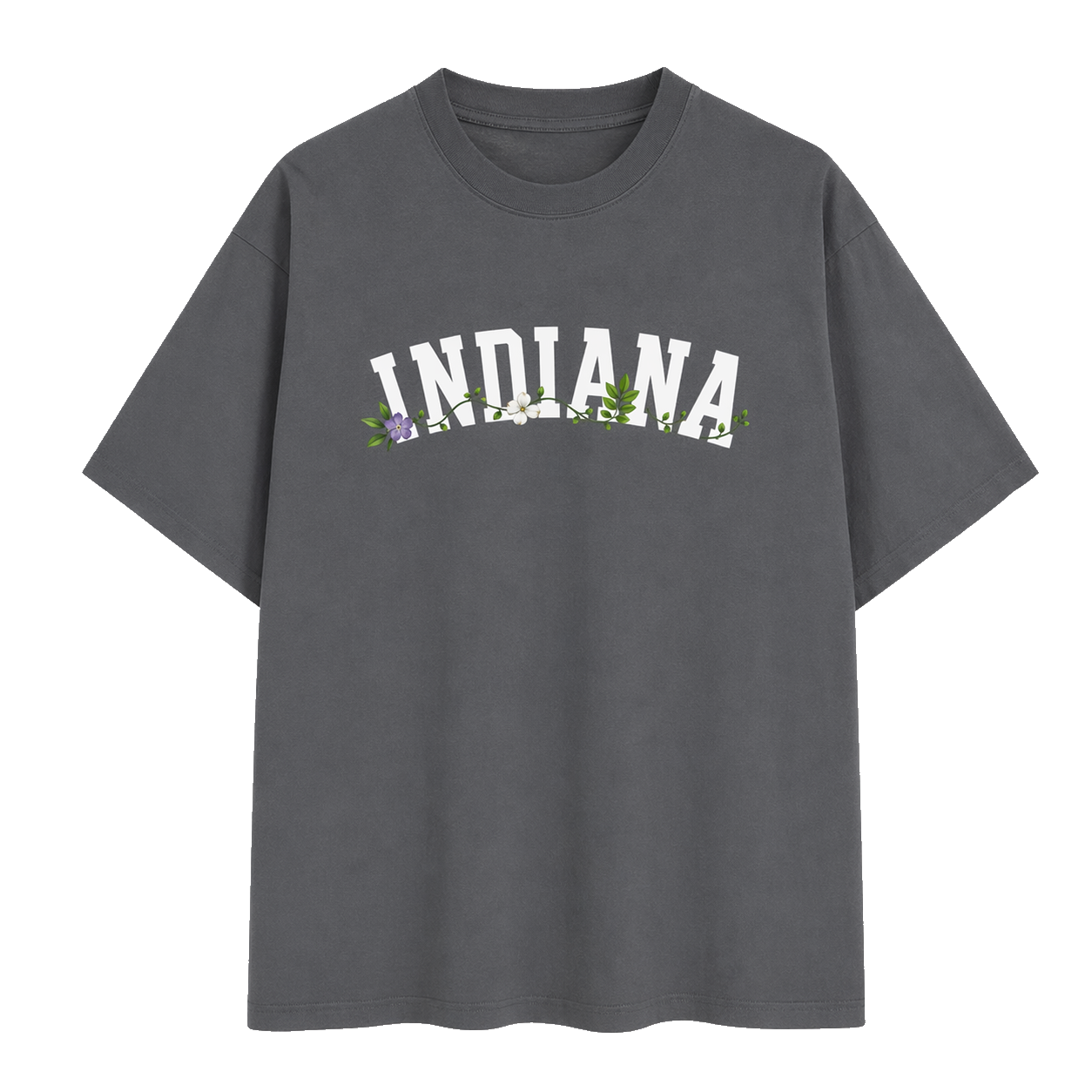 Collection 10 Indiana Essential Cotton T-Shirt - Dark Gray front