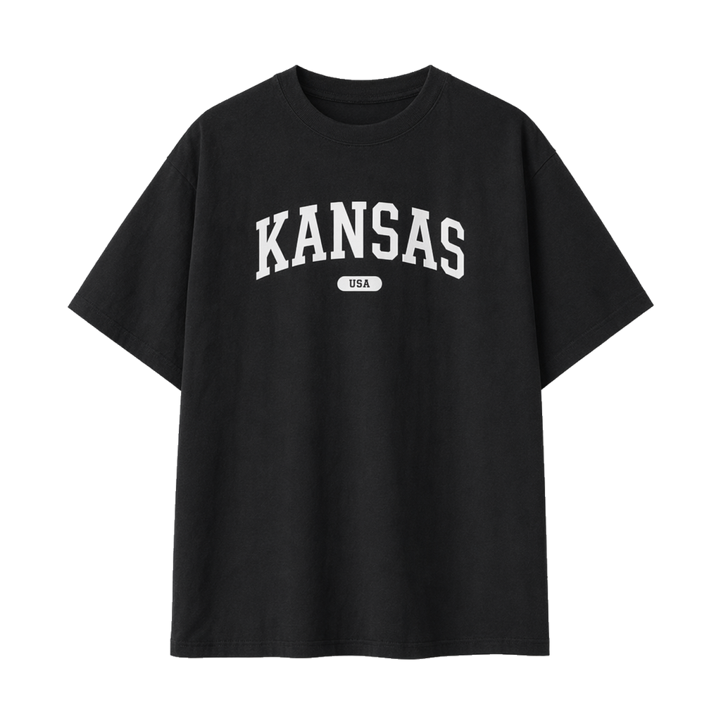 Collection 4 Kansas Essential Cotton T-Shirt - Black front