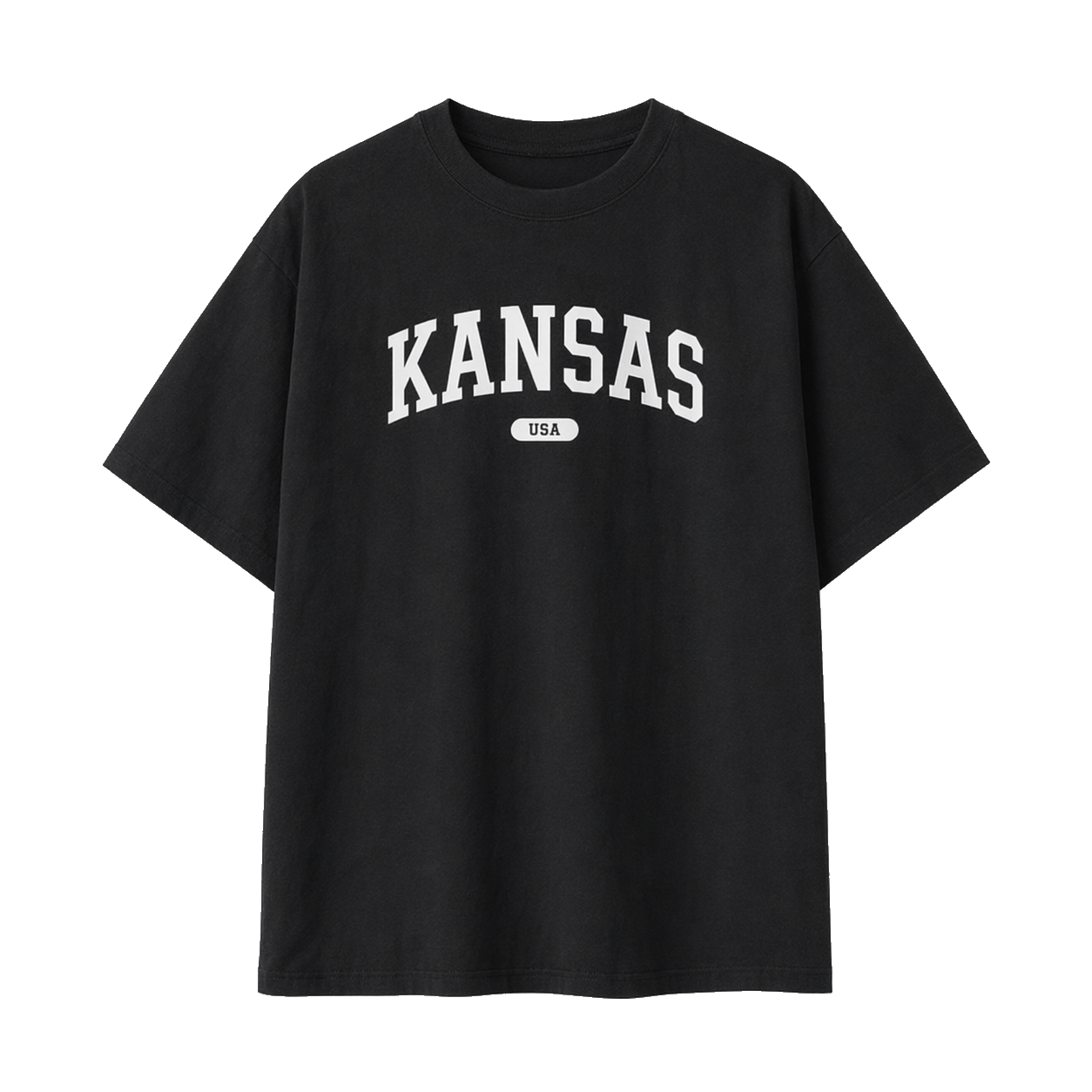 Collection 4 Kansas Essential Cotton T-Shirt - Black front