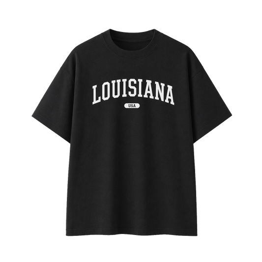 Collection 4 Louisiana Essential Cotton T-Shirt - Black front