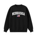 Collection 2 Nebraska Essential Heavyweight Crewneck Sweatshirt - Black front