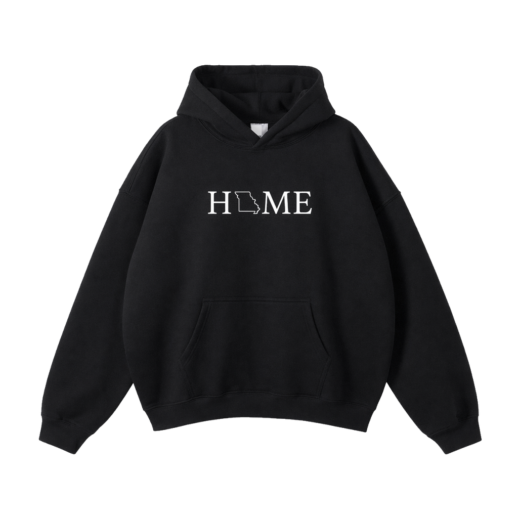 Collection 5 Missouri Oversize Fleeced Hoodie - Black front