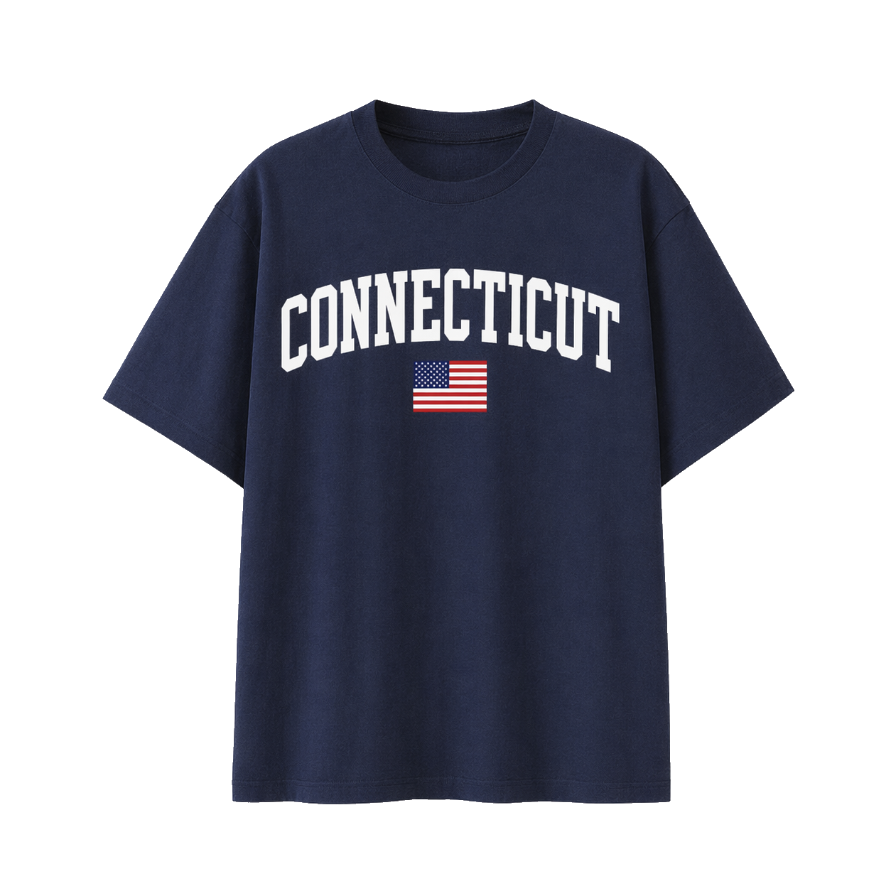 Collection 2 Connecticut Essential Cotton T-Shirt - Navy Blue front