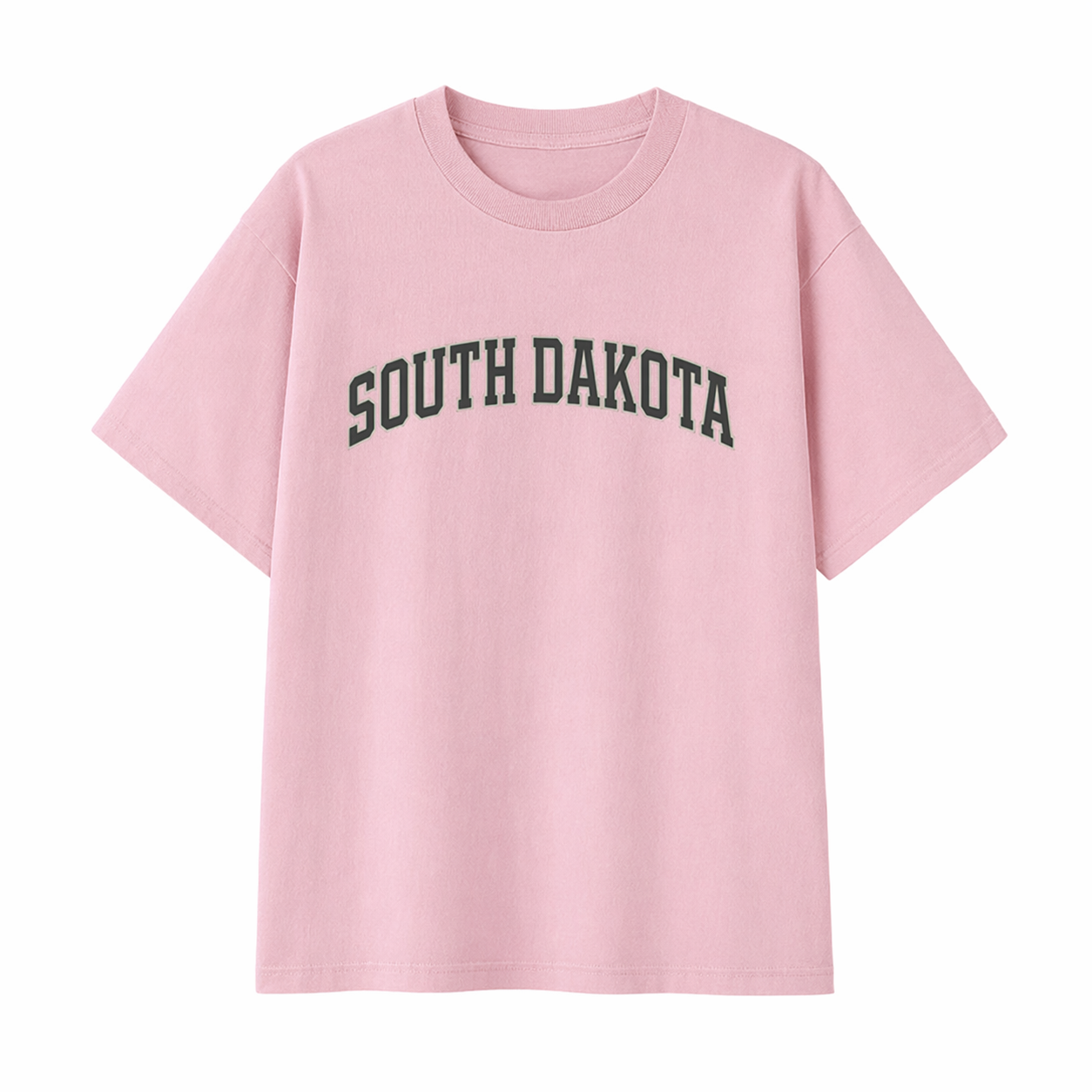 Collection 1 South Dakota Essential Cotton T-Shirt - Pink front
