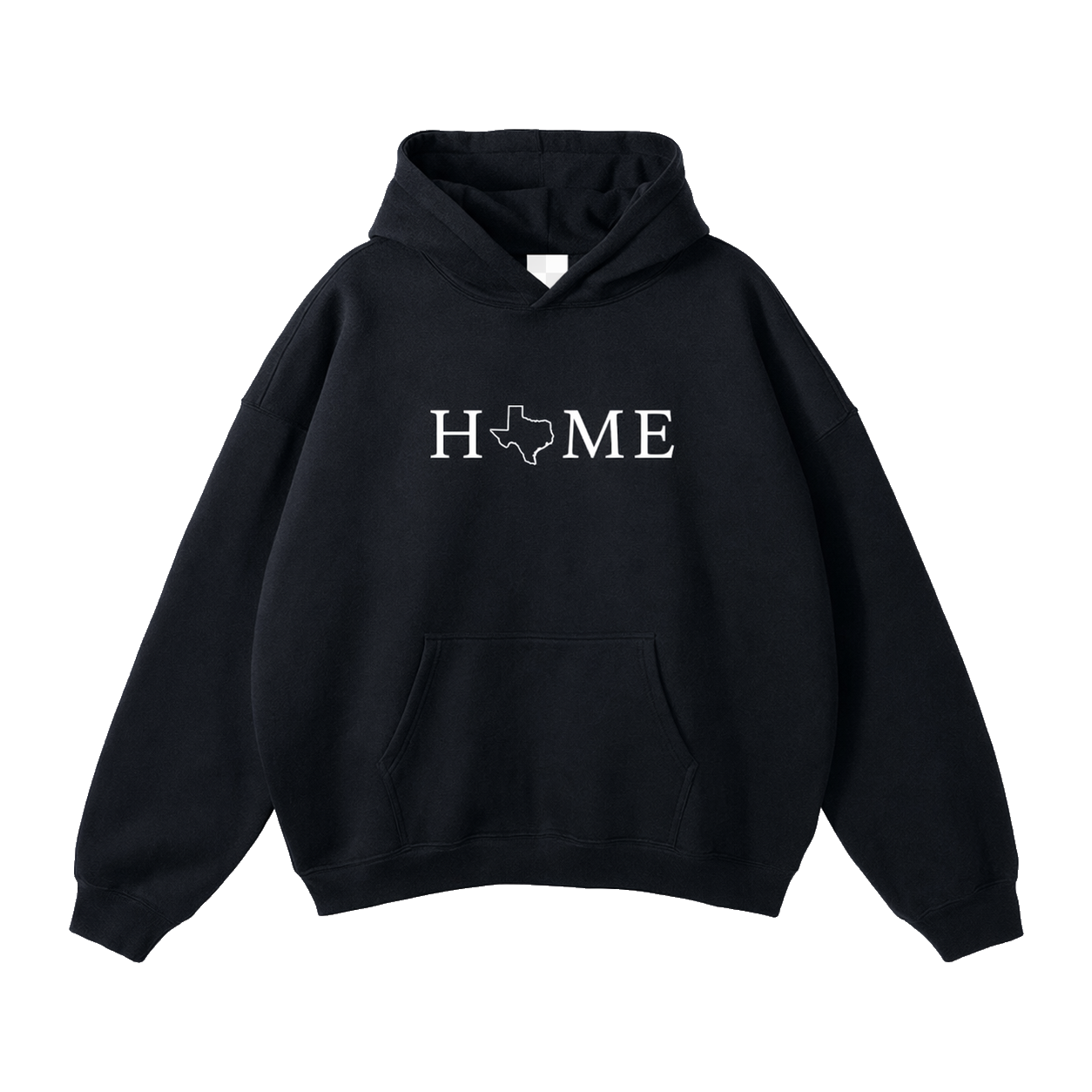 Collection 5 Texas Oversize Fleeced Hoodie - Black front