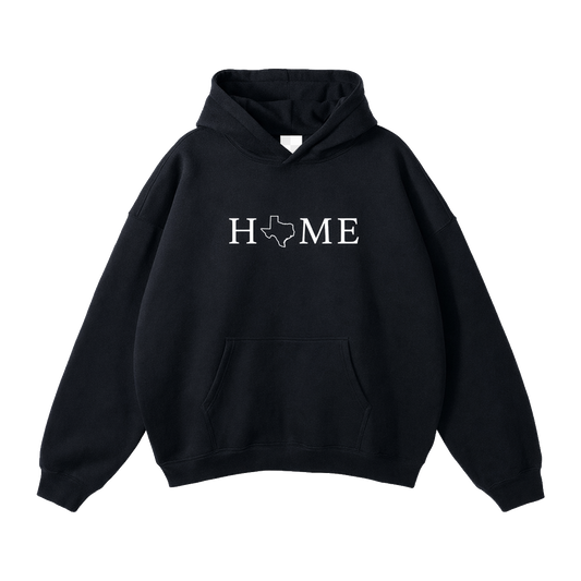 Collection 5 Texas Oversize Fleeced Hoodie - Black front