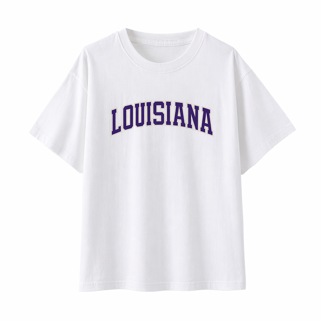Collection 1 Louisiana Essential Cotton T-Shirt - White front