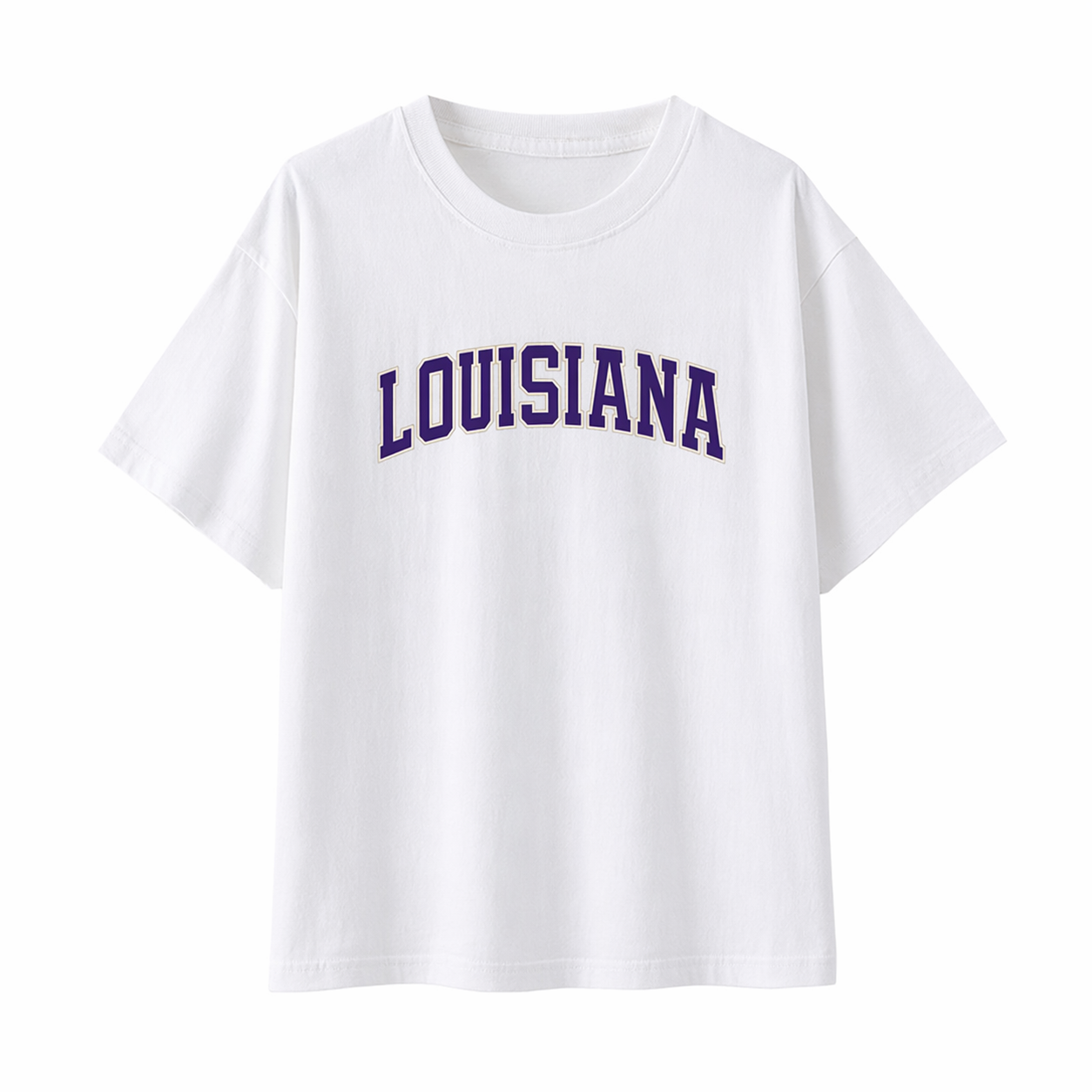 Collection 1 Louisiana Essential Cotton T-Shirt - White front