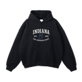 Collection 8 Indiana Oversize Fleeced Hoodie - Black front