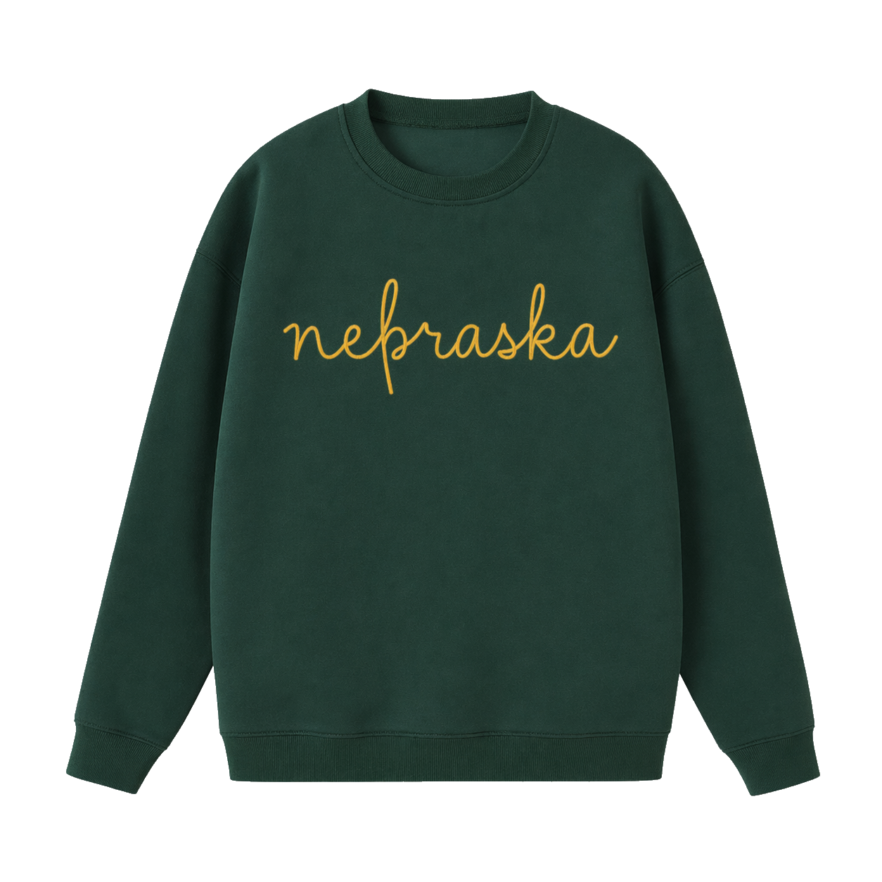 Collection 3 Nebraska Essential Heavyweight Crewneck Sweatshirt - Dark Green front