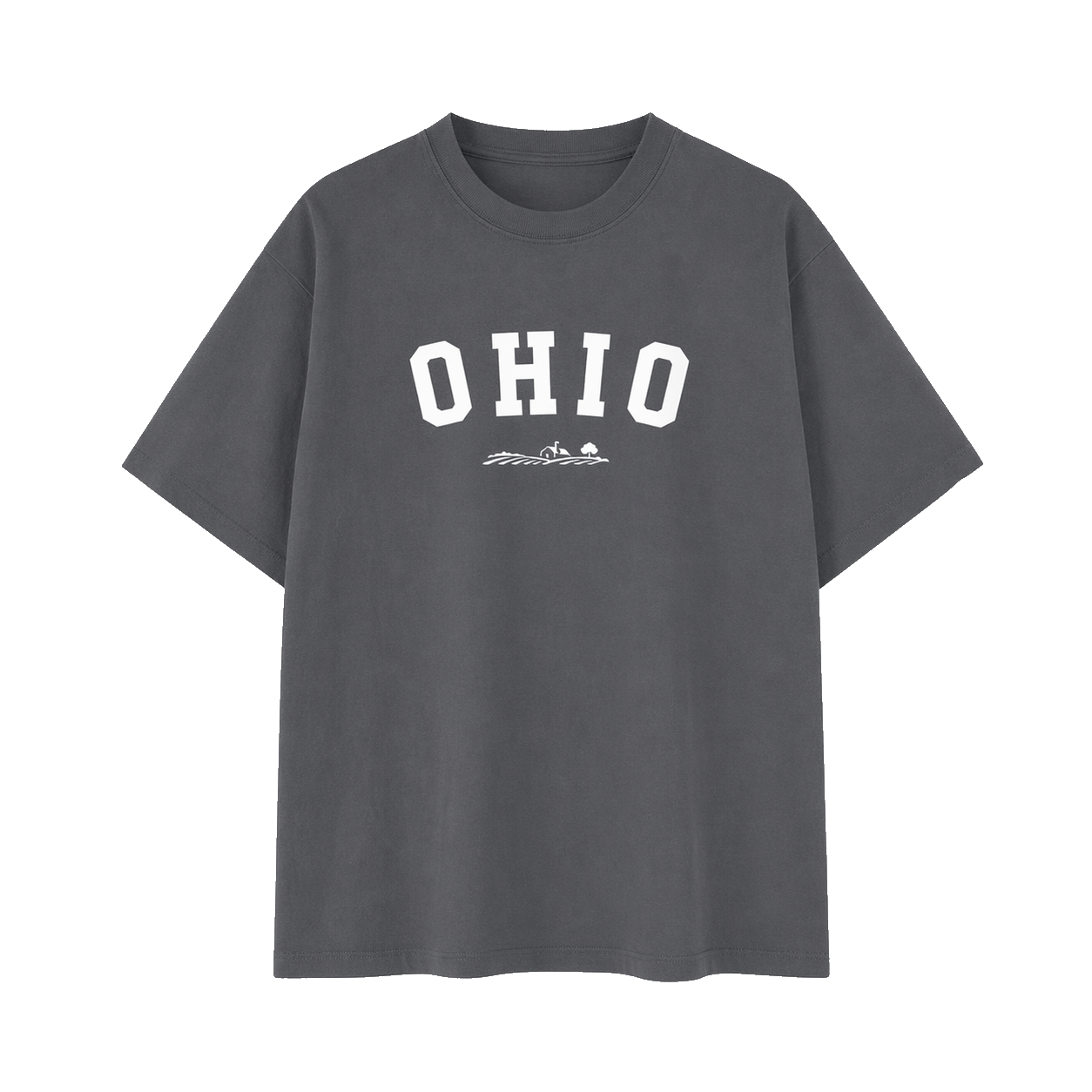 Collection 9 Ohio Essential Cotton T-Shirt - Dark Gray front