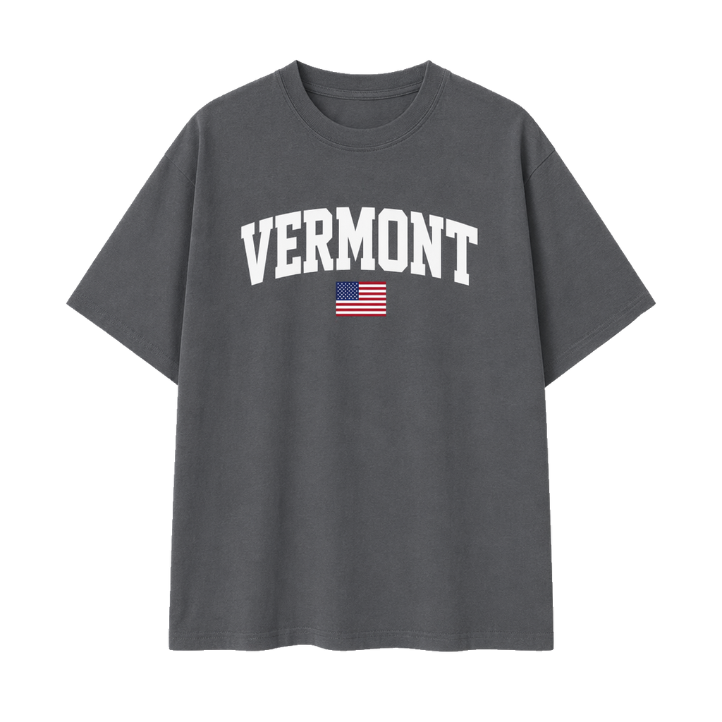Collection 2 Vermont Essential Cotton T-Shirt - Dark Gray front