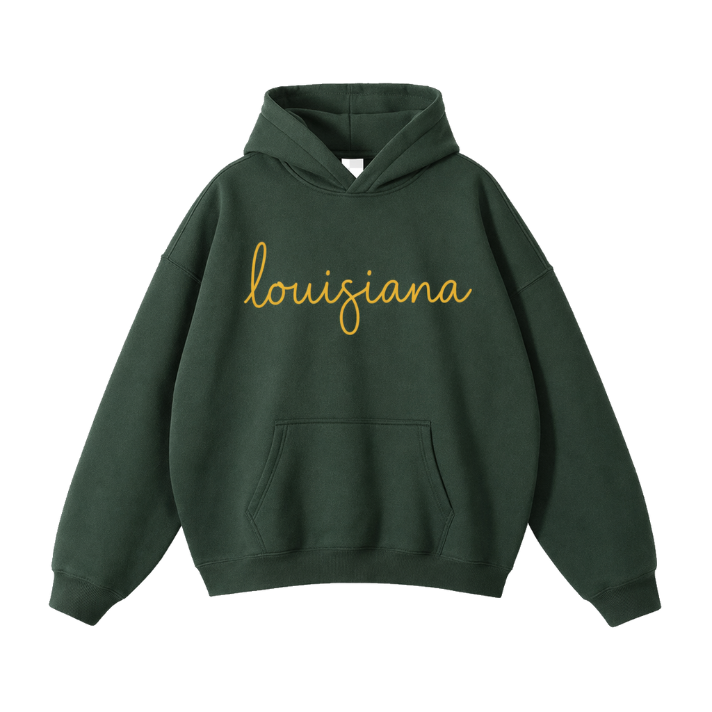 Collection 3 Louisiana Oversize Fleeced Hoodie - Eden Green front