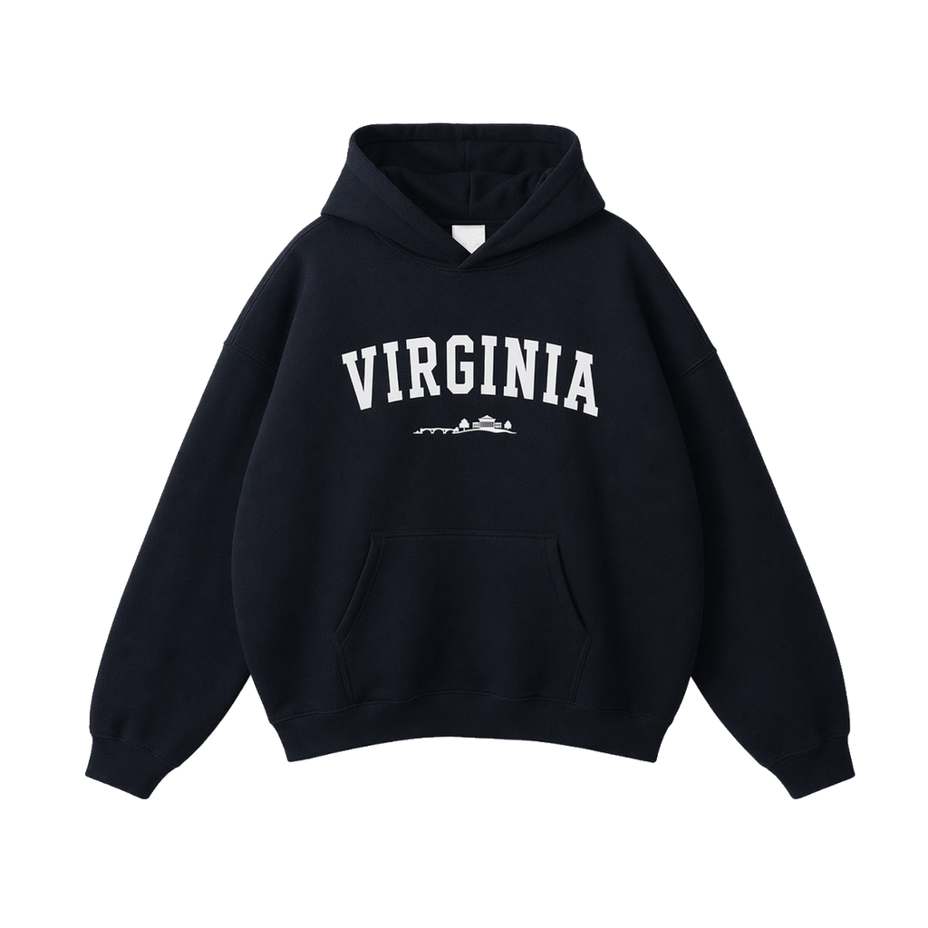 Collection 9 Virginia Oversize Fleeced Hoodie - Black front