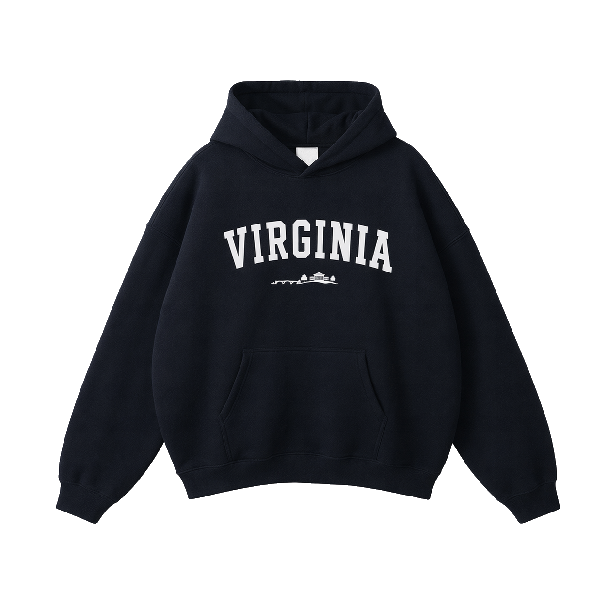 Collection 9 Virginia Oversize Fleeced Hoodie - Black front