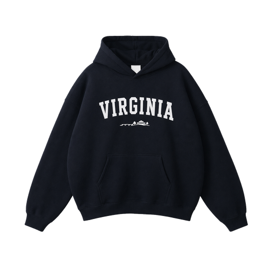 Collection 9 Virginia Oversize Fleeced Hoodie - Black front