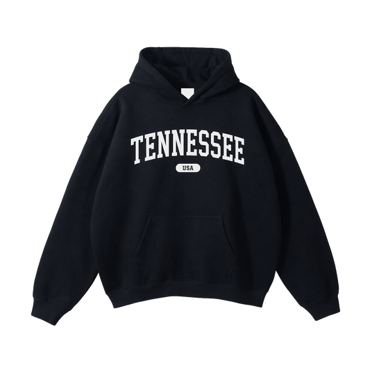 Collection 4 Tennessee Oversize Fleeced Hoodie - Black front