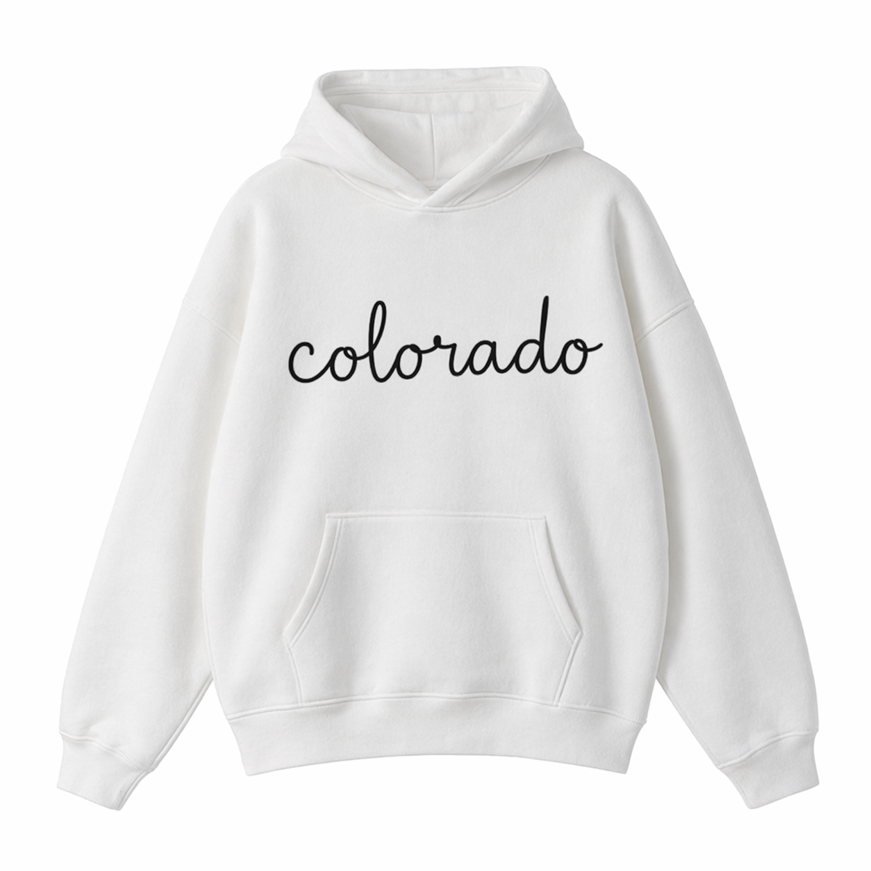 Collection 3 Colorado Oversize Fleeced Hoodie - White front