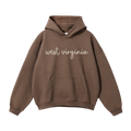 Collection 3 West Virginia Oversize Fleeced Hoodie - Brown front