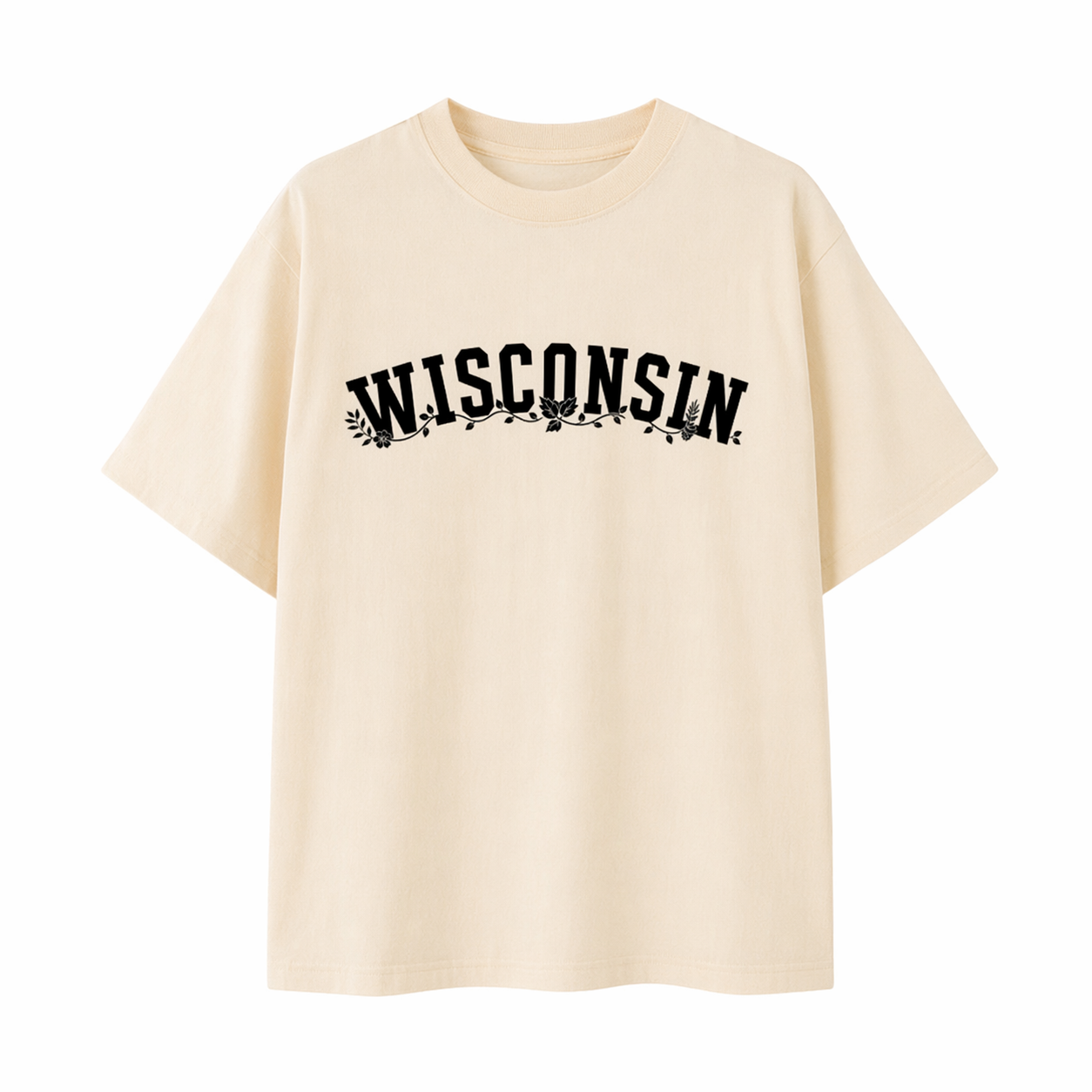 Collection 10 Wisconsin Essential Cotton T-Shirt - Apricot front