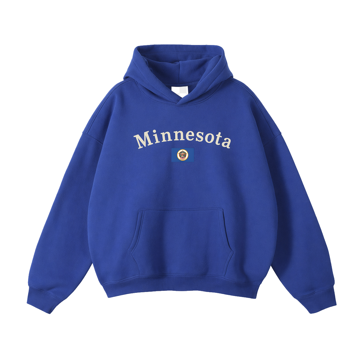 Collection 6 Minnesota Oversize Fleeced Hoodie - Klein Blue front