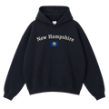 Collection 6 New Hampshire Oversize Fleeced Hoodie - Black front