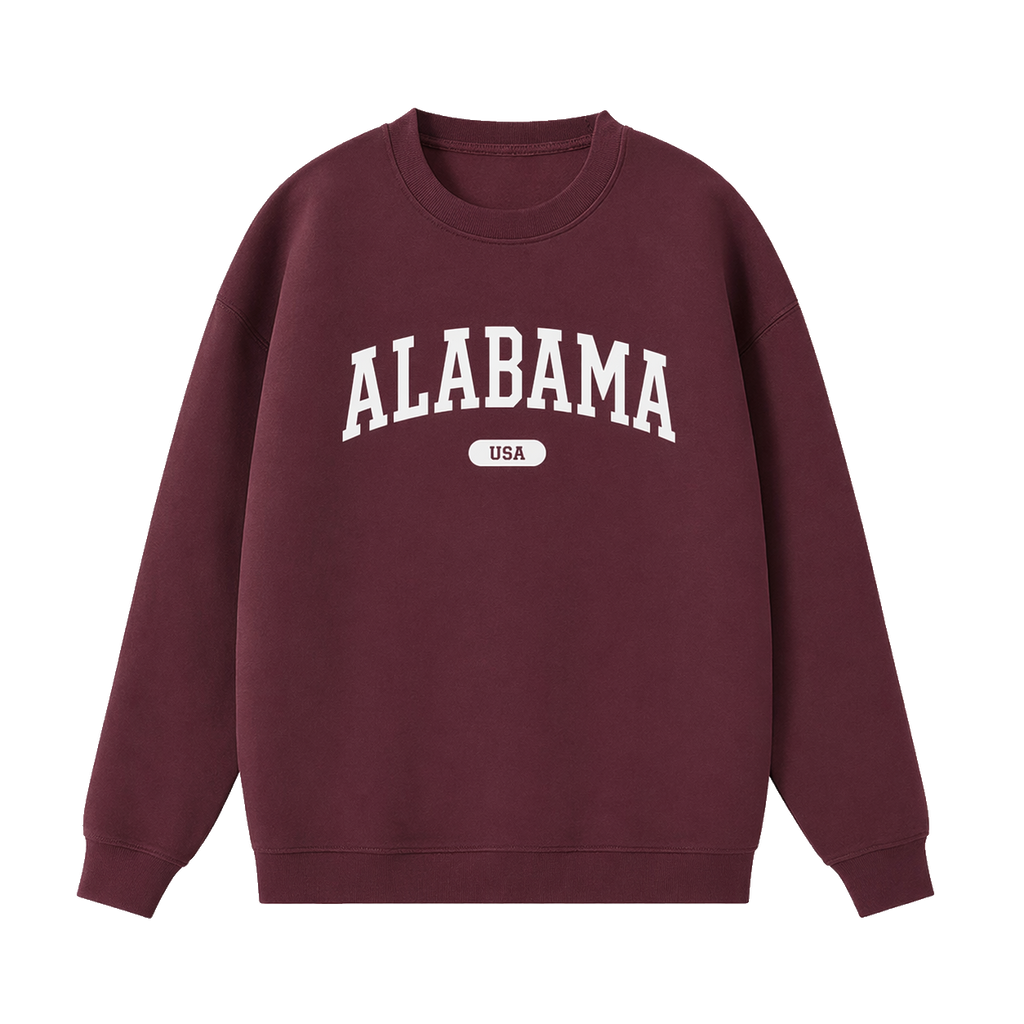 Collection 4 Alabama Essential Heavyweight Crewneck Sweatshirt - Dull Red front
