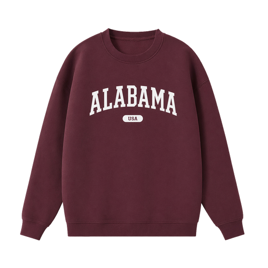 Collection 4 Alabama Essential Heavyweight Crewneck Sweatshirt - Dull Red front
