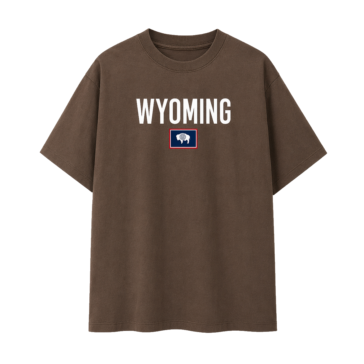 Collection 7 Wyoming Essential Cotton T-Shirt - Coffee front