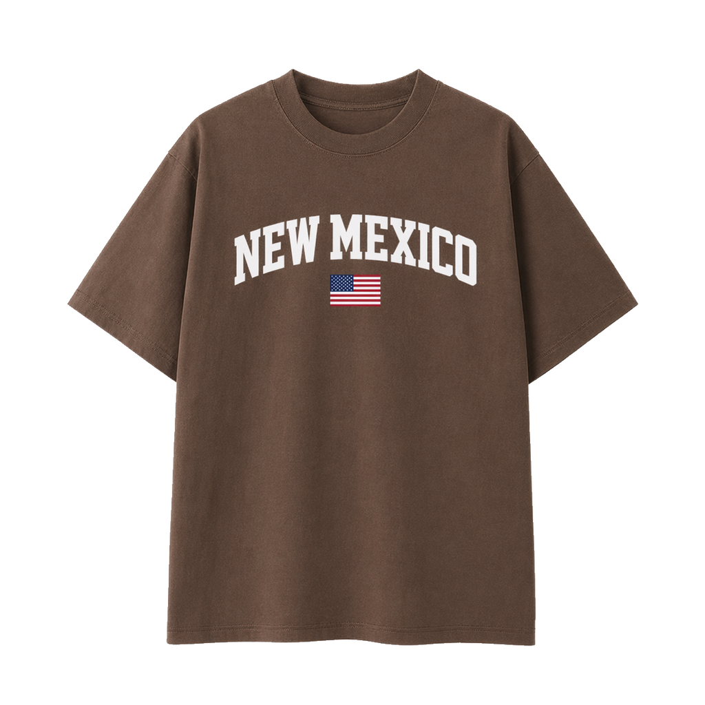 Collection 2 New Mexico Essential Cotton T-Shirt - Coffee front