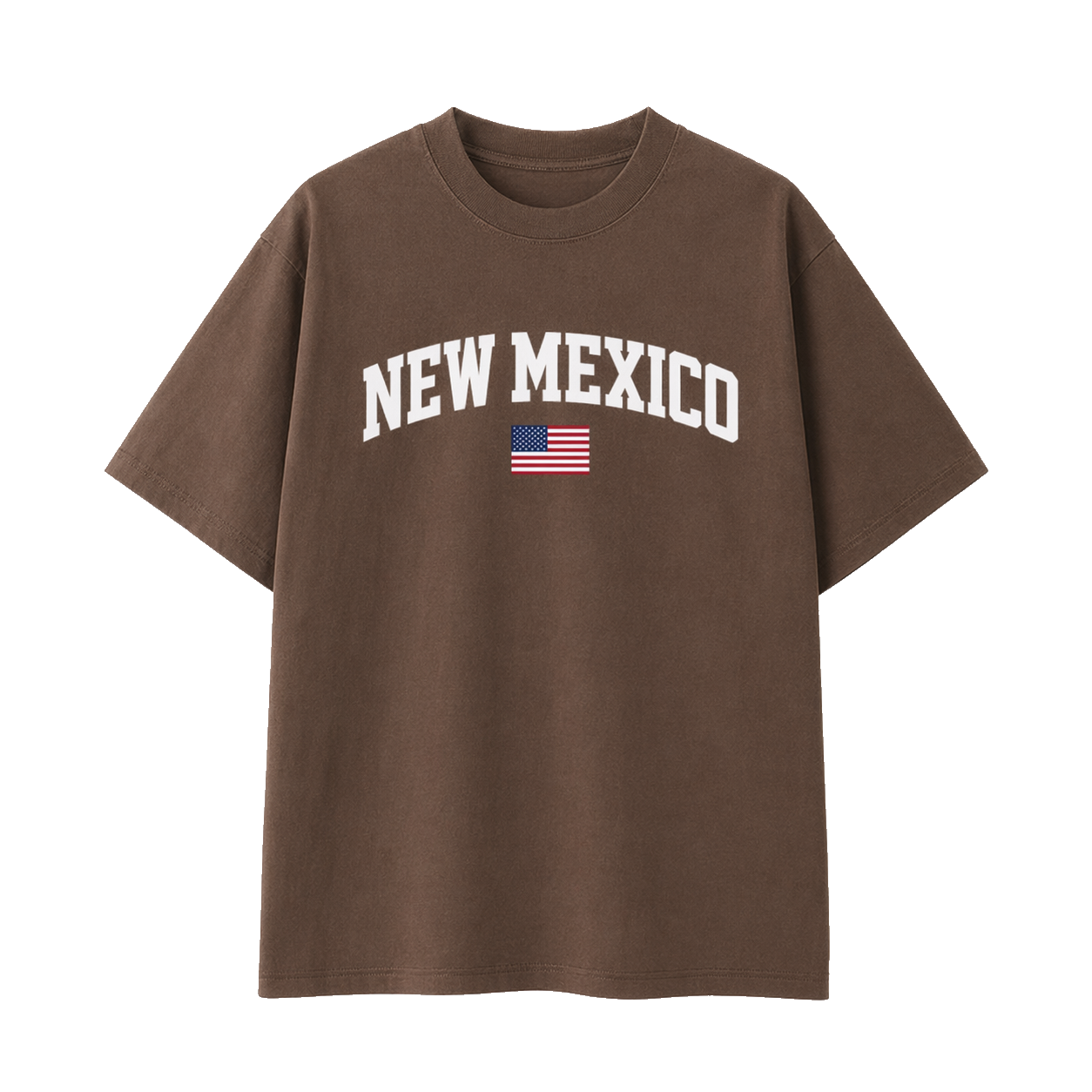 Collection 2 New Mexico Essential Cotton T-Shirt - Coffee front