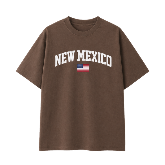Collection 2 New Mexico Essential Cotton T-Shirt - Coffee front