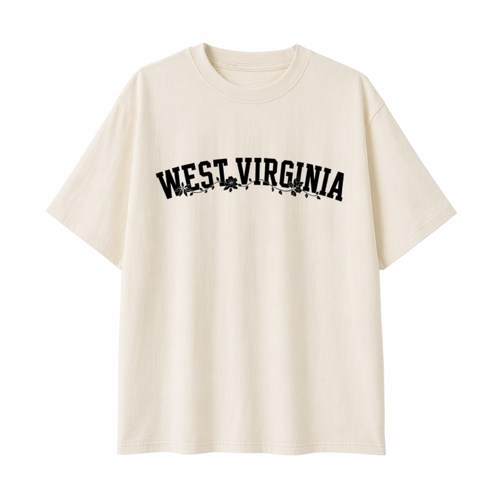 Collection 10 West Virginia Essential Cotton T-Shirt - Apricot front