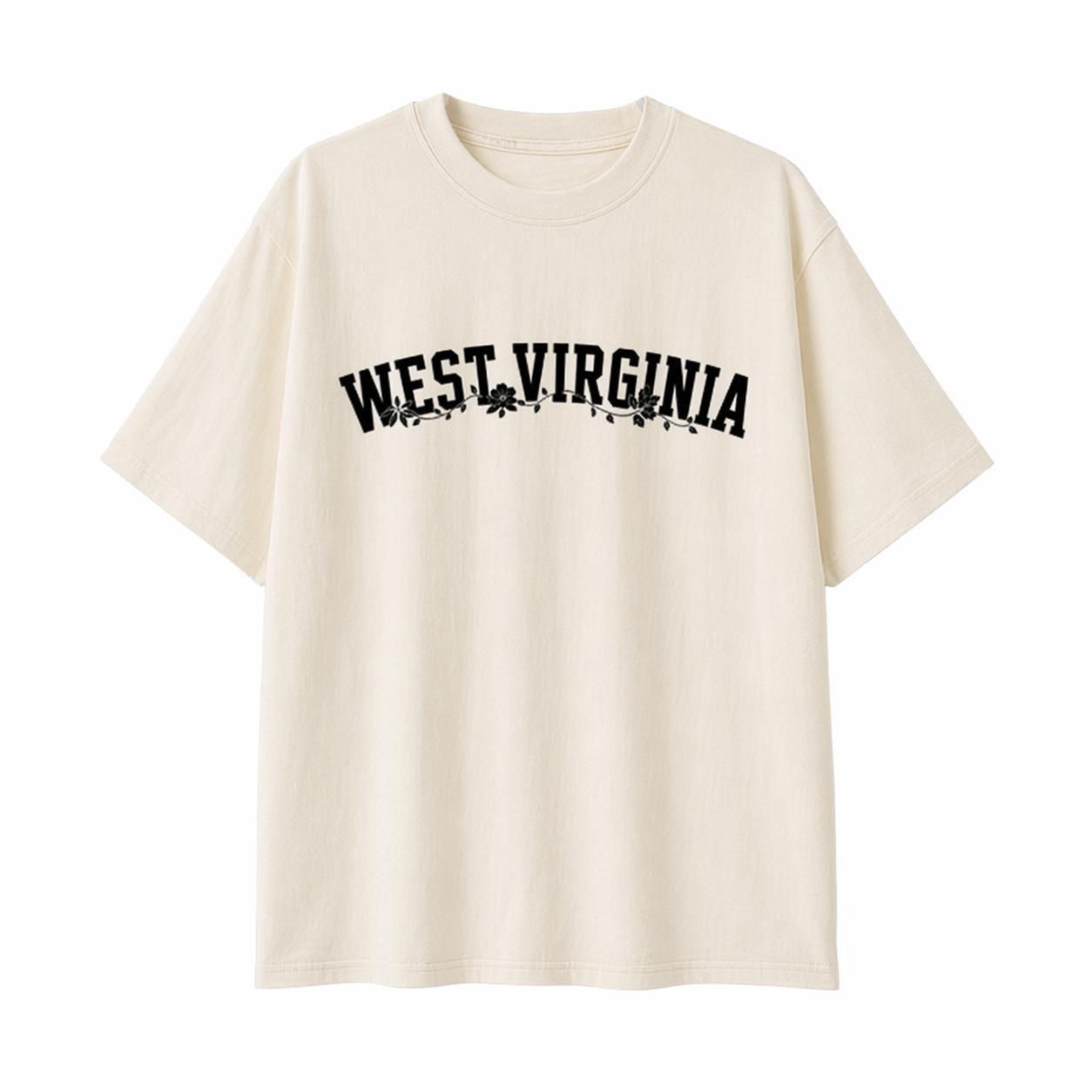 Collection 10 West Virginia Essential Cotton T-Shirt - Apricot front