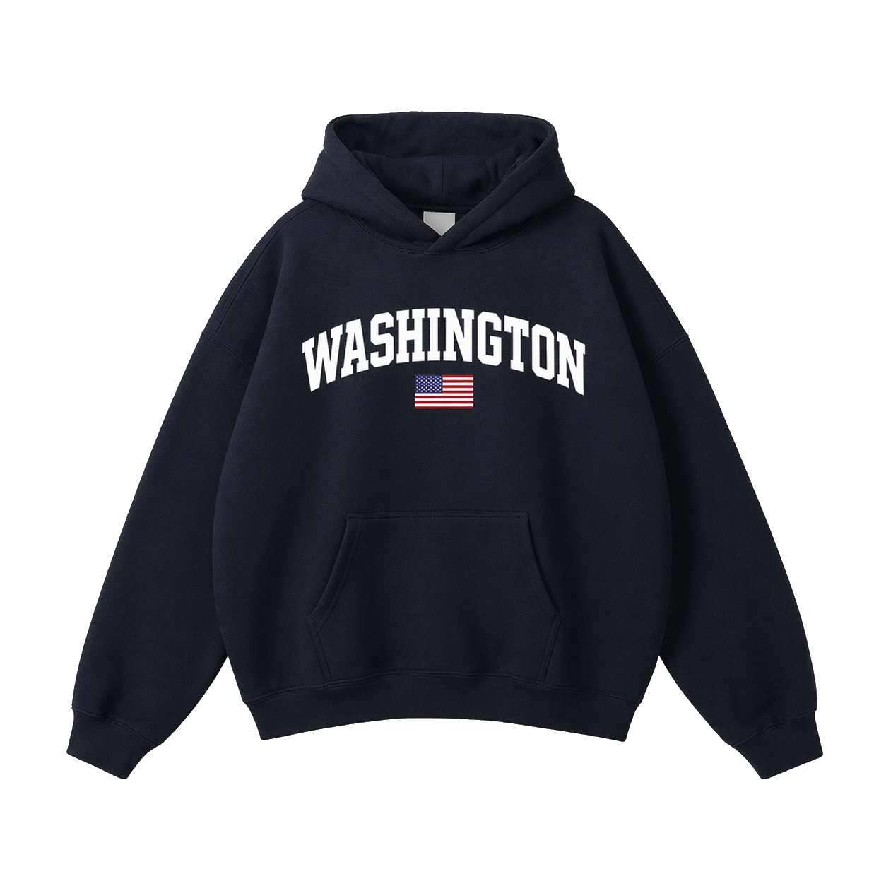 Collection 2 Washington Oversize Fleeced Hoodie - Black front