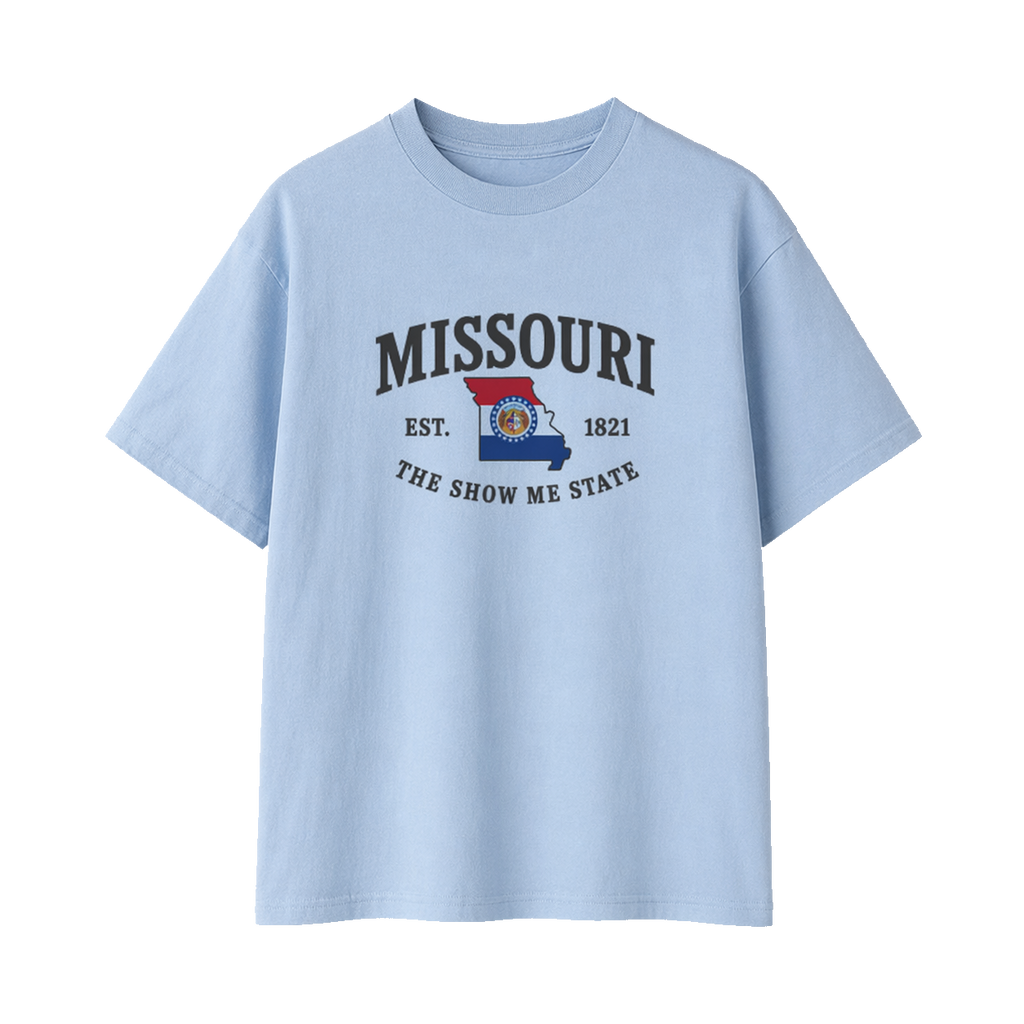 Collection 8 Missouri Essential Cotton T-Shirt - Light Blue front