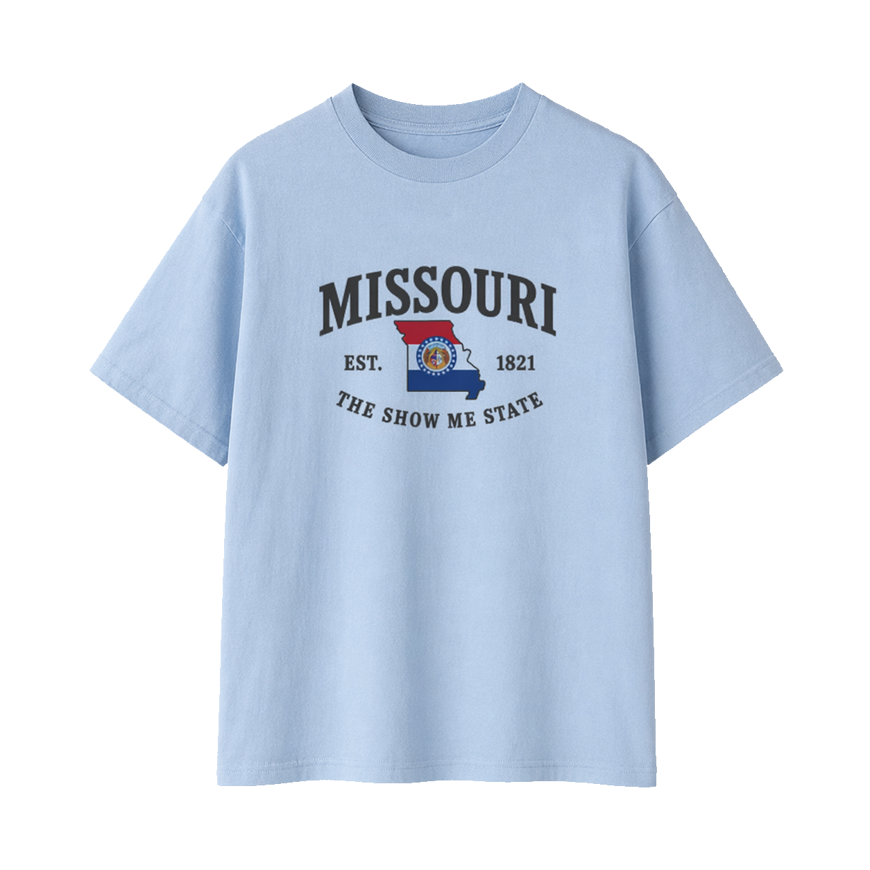 Collection 8 Missouri Essential Cotton T-Shirt - Light Blue front