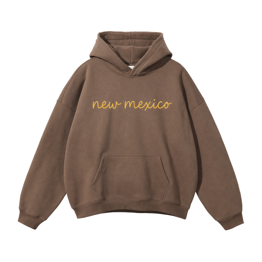 Collection 3 New Mexico Oversize Fleeced Hoodie - Brown front