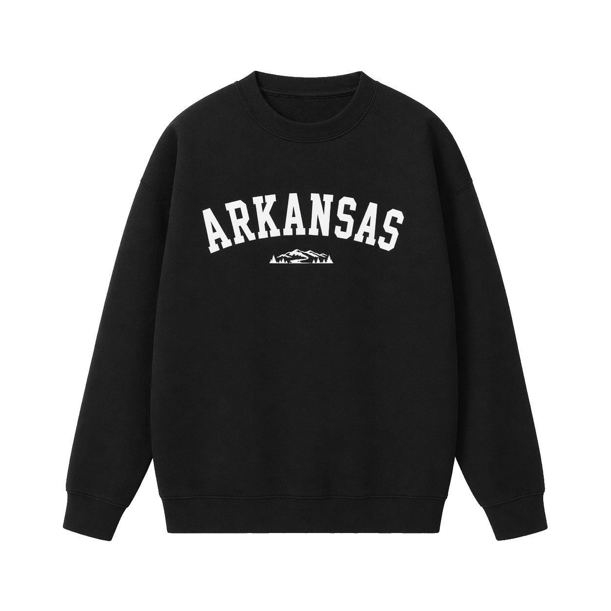 Collection 9 Arkansas Essential Heavyweight Crewneck Sweatshirt - Black front